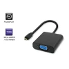Qoltec Micro HDMI D male Adapter VGA female +3.5mm Audio 0.2m