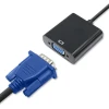 Qoltec Micro HDMI D male Adapter VGA female +3.5mm Audio 0.2m