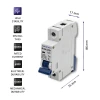 Qoltec Overcurrent Circuit Breaker C20 Fuse AC 20A 1P