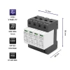 Qoltec AC surge protector arrester 4P 420V T2 C