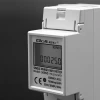 Qoltec Single phase electronic energy consumption meter 230 V LCD 2P DIN rail