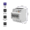 Qoltec Three phase electronic energy consumption meter 400V LCD 4P DIN rail