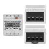 Qoltec Three phase electronic energy consumption meter 400V LCD 4P DIN rail