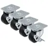 Qoltec Castors with brake for racks 19'' 4pcs.