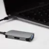 Qoltec Hub Adapter USB-C 3.1 2in1 HDMI 4K VGA