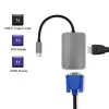 Qoltec Hub Adapter USB-C 3.1 2in1 HDMI 4K VGA
