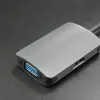 Qoltec Hub Adapter USB-C 3.1 2in1 HDMI 4K VGA