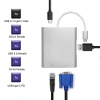 Qoltec Hub Adapter USB-C 3.1 4in1 USB 3.0 VGA RJ45 USB-C PD 92W