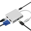 Qoltec Hub Adapter USB-C 3.1 4in1 USB 3.0 VGA RJ45 USB-C PD 92W