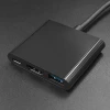 Qoltec Hub Adapter USB-C 3.1 3in1 USB 3.0 HDMI 4K USB-C 3.1 PD 100W