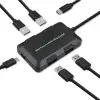 Qoltec Hub Adapter USB-C 3.1 5in1 4x USB 3.0 micro USB