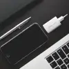 Qoltec GaN ULTRA 65w charger 5-20V 2.25-3.25A 1 x USB type C PD 1x USB QC 3.0 Laptop Smartfon White