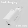 Qoltec GaN ULTRA 65w charger 5-20V 2.25-3.25A 1 x USB type C PD 1x USB QC 3.0 Laptop Smartfon White