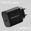 Qoltec Super Quick PD charger USB-C 20W 5-12V 1.67-3A Black