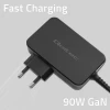 Qoltec GaN POWER PRO charger 1xUSB-C 90W 5-20V 3-4.5A Laptop Smartfon Black