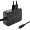 Qoltec GaN POWER PRO charger 1xUSB-C 90W 5-20V 3-4.5A Laptop Smartfon Black