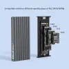 Qoltec Enclosure for drive M.2 SSD SATA NVMe RGB LED USB-C 4TB