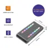 Qoltec Enclosure for drive M.2 SSD SATA NVMe RGB LED USB-C 4TB