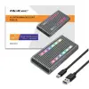 Qoltec Enclosure for drive M.2 SSD SATA NVMe RGB LED USB-C 4TB