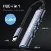 Qoltec Hub Adapter USB-C 3.1 4in1 USB 3.0 3x USB 2.0