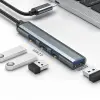 Qoltec Hub Adapter USB-C 3.1 4in1 USB 3.0 3x USB 2.0