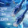 Qoltec Cable Patchcord UTP CAT6 2 x RJ-45 3m High speed Gold