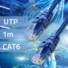 Qoltec Cable Patchcord UTP CAT6 2 x RJ-45 1m High speed Gold