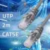 Qoltec Cable Patchcord UTP CAT5e 2 x RJ-45 2m High speed Gold