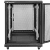 Qoltec 19" RACK cabinet 15U 600 x 855 x 600 Perforated doors Standing Feet + Casters Steel case Lock