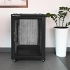 Qoltec 19" RACK cabinet 15U 600 x 855 x 600 Perforated doors Standing Feet + Casters Steel case Lock