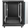 Qoltec 19" RACK cabinet 15U 600 x 855 x 600 Tempered doors Standing Feet + Casters Steel case Lock