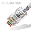 Qoltec RJ45 Through connector plug CAT6 UTP Pass Through Gold plated contacts 100 pieces