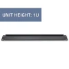 Qoltec Solid steel blanking panel for 19" RACK cabinets 1U