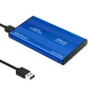 Qoltec Aluminium External Hard Drive Case HDD SSD 2.5'' SATA3 USB 3.0 Blue
