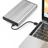 Qoltec Aluminium External Hard Drive Case HDD SSD 2.5'' SATA3 USB 3.0 Silver