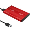 Qoltec Aluminium External Hard Drive Case HDD SSD 2.5'' SATA3 USB 3.0 Red