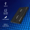 Qoltec Aluminium External Hard Drive Case HDD SSD 2.5'' SATA3 USB 3.0 Black