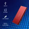 Qoltec Aluminium Enclosure M.2 SSD drive SATA NGFF USB 3.0 Super speed 5Gb/s 2TB Red