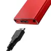 Qoltec Aluminium Enclosure M.2 SSD drive SATA NGFF USB 3.0 Super speed 5Gb/s 2TB Red