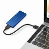 Qoltec Aluminium Enclosure M.2 SSD drive SATA NGFF USB 3.0 Super speed 5Gb/s 2TB Blue