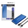 Qoltec Aluminium Enclosure M.2 SSD drive SATA NGFF USB 3.0 Super speed 5Gb/s 2TB Blue