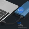 Qoltec Aluminium Enclosure SSD HDD 2.5'' drive SATA USB 3.0 Super speed 5Gb/s 2TB Blue