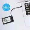 Qoltec SATA Adapter SSD HDD 2.5'' drive USB-C Super speed 5Gb/s 2TB 19cm