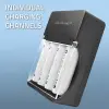 Qoltec Battery Charger for Ni-MH type R03 AAA R6 AA
