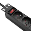 Qoltec Aluminium Power strip for RACK 10'' 1U 16A PDU 4xFRENCH 1.8m