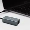 Qoltec Network Adapter USB-C 3.1 RJ45 Ethernet 1000Mb/s Aluminum