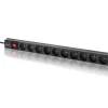 Qoltec Aluminium Power strip for RACK 1U 16A PDU 16xFRENCH Vertical 1.8m