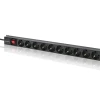 Qoltec Aluminium Power strip for RACK 1U 16A PDU 16xSCHUKO Vertical 1.8m