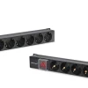 Qoltec Aluminium Power strip for RACK 1U 16A PDU 16xSCHUKO Vertical 1.8m