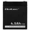 Qoltec AGM battery 12V 4.5Ah Maintenance-free Efficient LongLife for UPS, scale, cash register